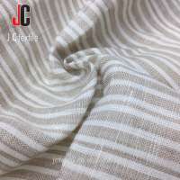 JC-M1180203 wholesaler yarn dyed stripe 100% pure linen fabric for shirt