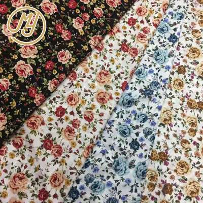 New Design 100 GSM Elegant Colorful Floral Woven Cotton Prints Fabric For Dress