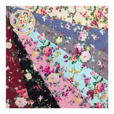 Colorful Woven Comfortable Flower Floral Materials Fabric Textile Textiles Printed 100% Cotton Fabric