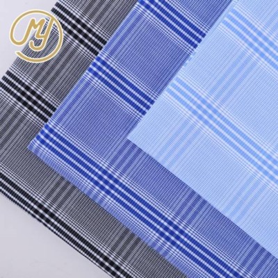 New Design Custom Made Woven Yarn Dyed Cotton Nylon Spandex Check Shirt Fabric